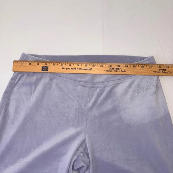 Juicy Couture Lavender Velour Tracksuit Set Rhinestone Logo Hoodie Pants XL NEW